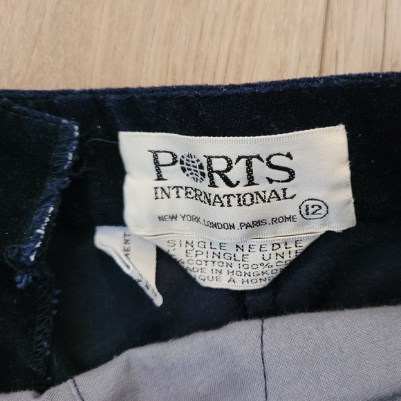 Vintage Ports Int'l Pleated Velvet Trousers - Picture 3 of 3
